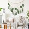 Large Boho Macramé Wall Hanging – Handmade Woven Tapestry with Wood Beads, Leaf & Feather Design in Beige and Green, Chic Bohemian Wall Art for Bedroom, Living Room, Nursery, or Apartment, 51.2" W x 31.5" L